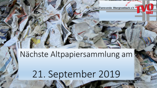 Altpapiersammlung